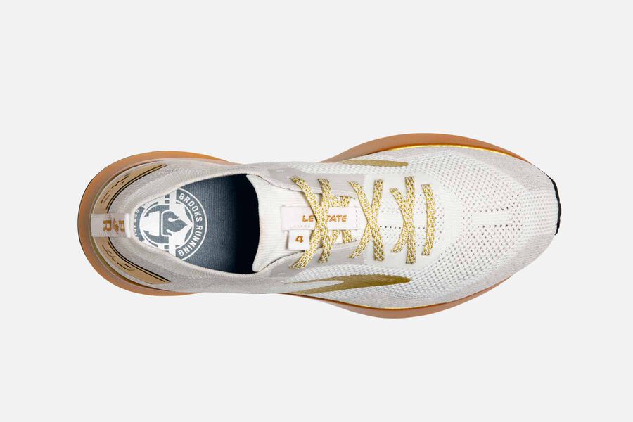 Brooks Levitate 4 Road Running Shoes - Womens - White/Gold - IE2789645